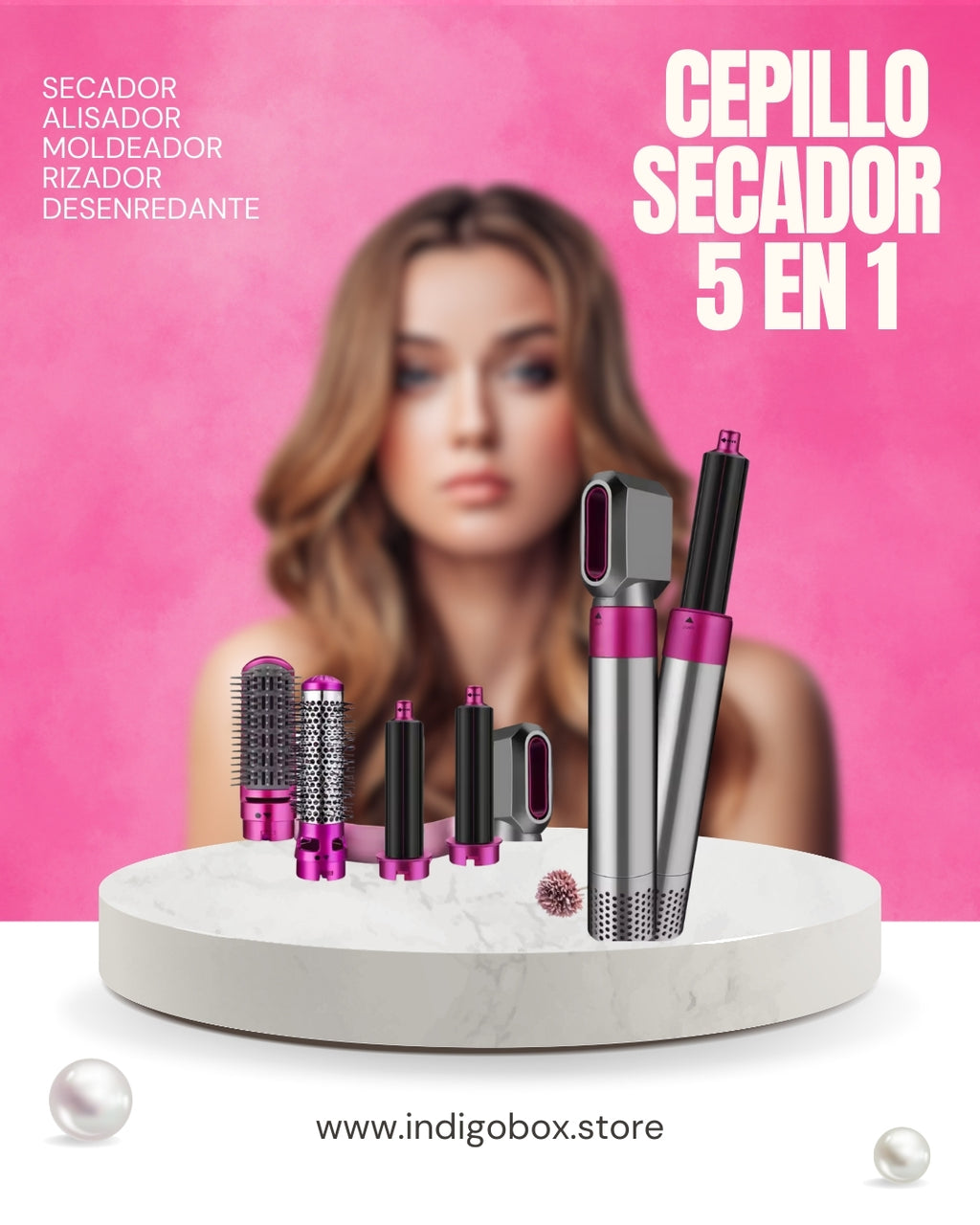 Cepillo Secador 5 En 1 Profesional