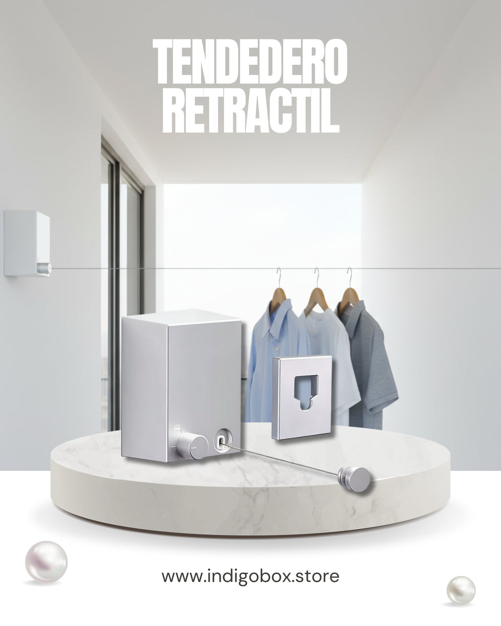 Tendedero De Ropa Retráctil