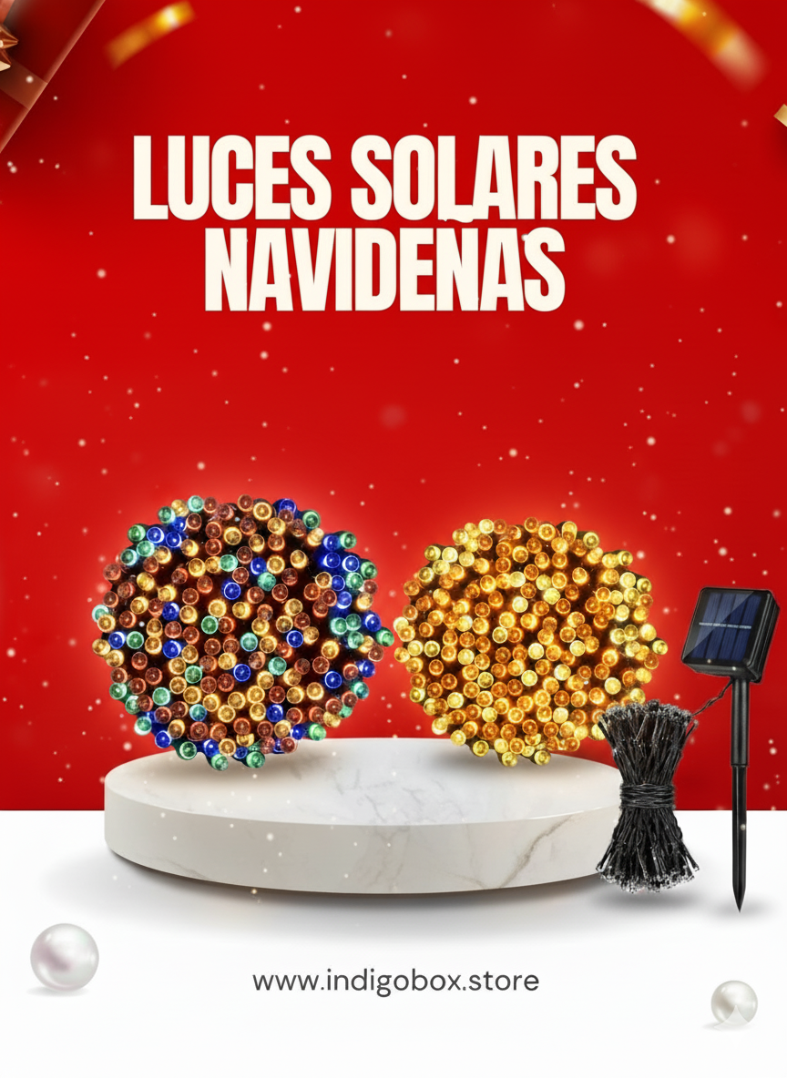 Luces Solares Navideñas 200 LED - 20 M