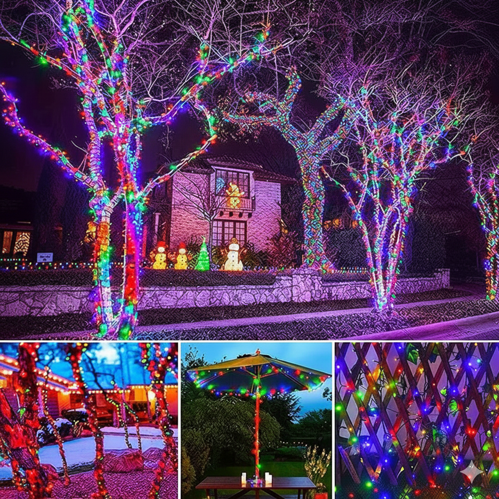 Luces Solares Navideñas 200 LED - 20 M