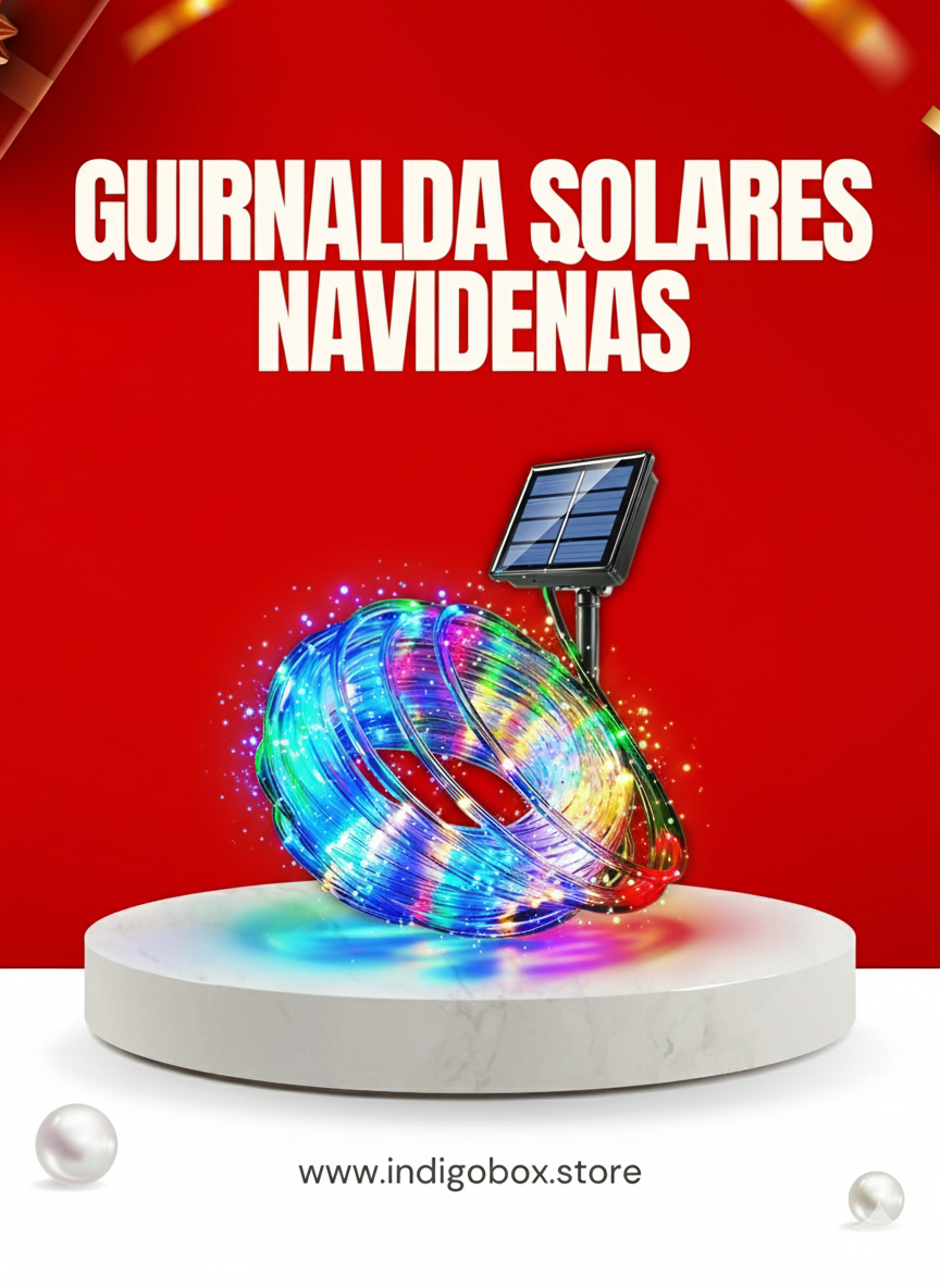 Manguera Luz Led Navideña Carga  Solar